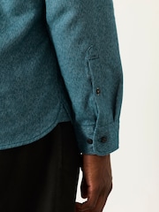Temna teal modra - FATFACE dolg rokav; z dolgimi rokavi Brushed srajce - Slika 6 iz 8