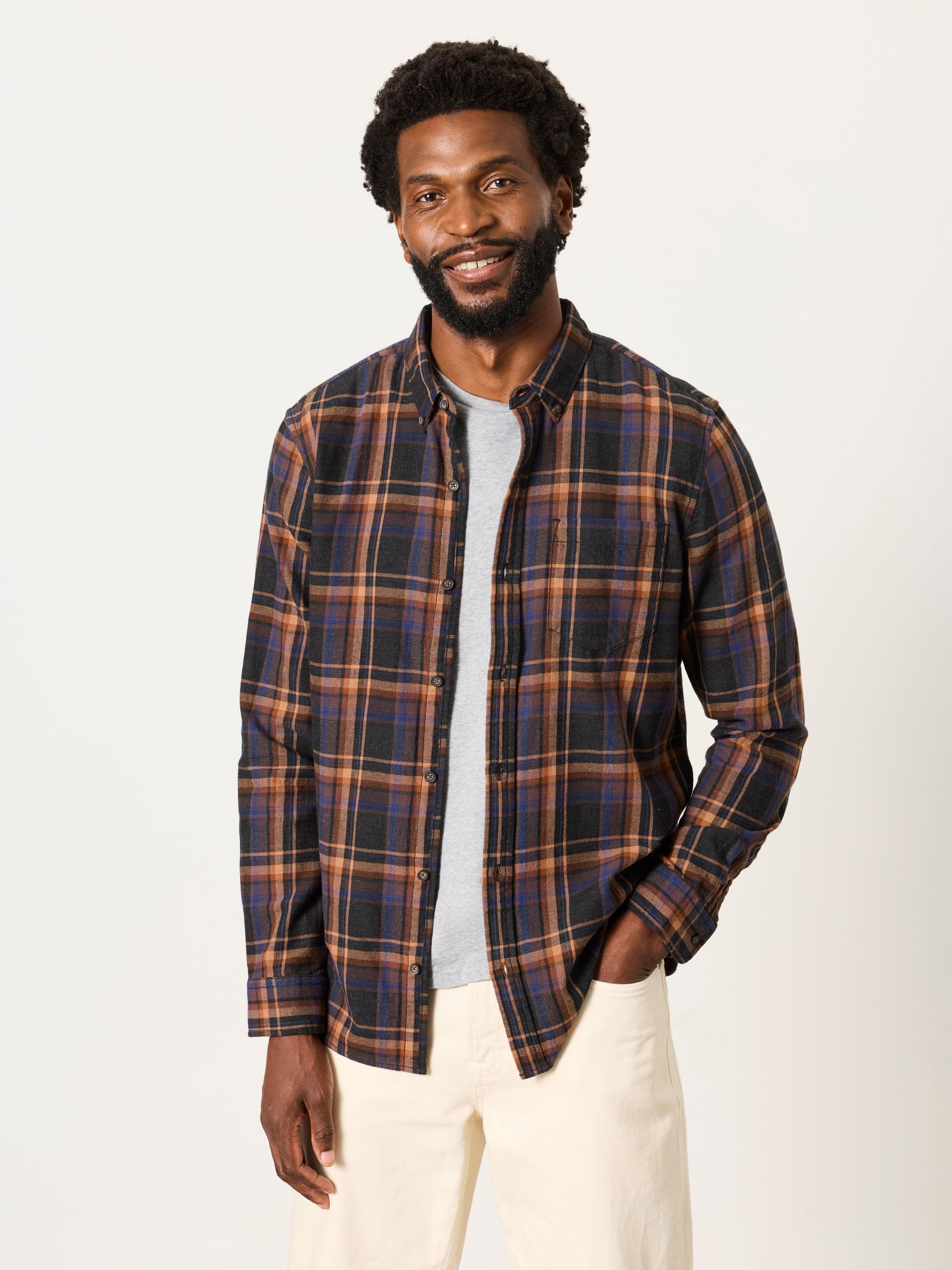 Buy FatFace Selson Dark Brown Long Sleeve Check Shirt from Next USA