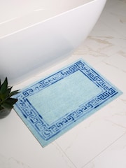 Dip & Drip Blue Greek Key Bathmat - Image 1 of 3