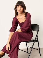 FatFace Adele Plum Purple Petite Embroidered Jumpsuit - Image 5 of 6