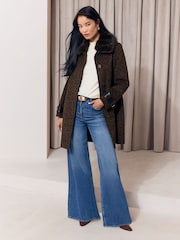 Lipsy Animal Fur Collar Coat - Image 3 of 5
