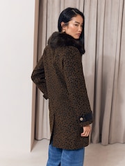 Lipsy Animal Fur Collar Coat - Image 5 of 5