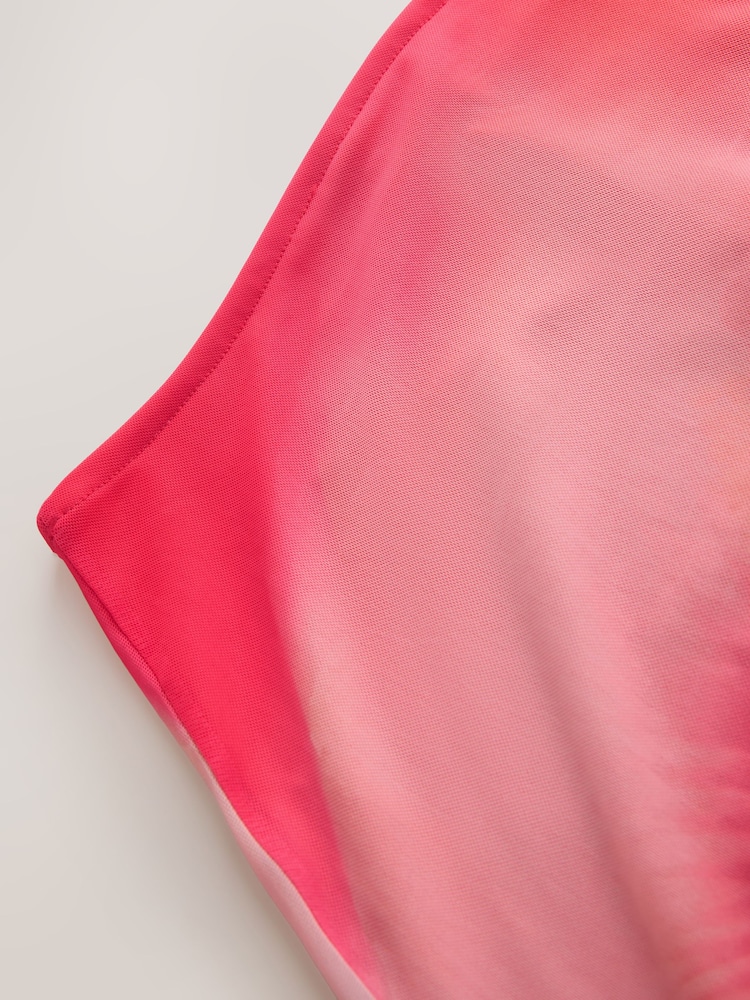 Pink Hibiscus Mesh Maxi Skirt - Image 10 of 10 Pink Hibiscus Mesh Maxi Skirt - Image 10 of 10