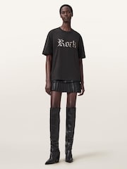 AllSaints Black Rock Etta T-Shirt - Image 3 of 7