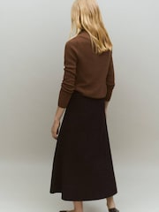 Mango Brown Button Detailed Knitted Jumper - Image 4 of 6