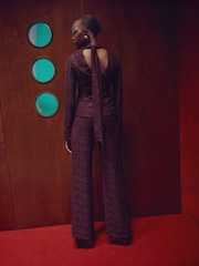 Mango Red Lace Detailed Blouse - Image 3 of 6