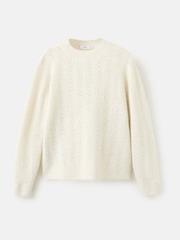 Mango Cream Lurex Thread Shimmer Jumper - Image 5 of 6