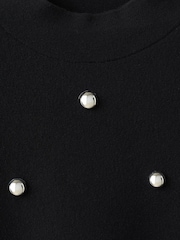 Mango Black Embellished Blouse - Image 4 of 5