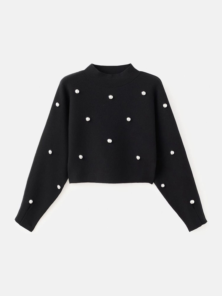 Mango Black Embellished Blouse - Image 6 of 6