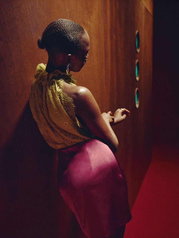 Mango Orange Satin Mini Skirt - Image 2 of 6