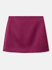 Mango Orange Satin Mini Skirt - Image 5 of 6