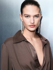 Mango Brown Wrap Over Blouse - Image 4 of 6