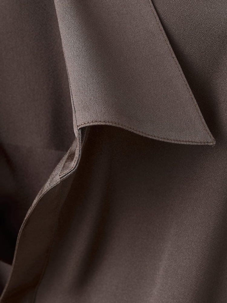 Mango Brown Wrap Over Blouse - Image 6 of 6