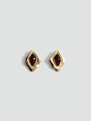 Mango Gold Detailed Gemstone Earrings - Image 1 of 4