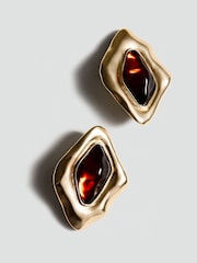Mango Gold Detailed Gemstone Earrings - Image 2 of 4