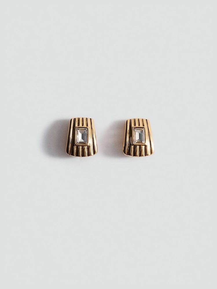 Mango Gold Tone Detailed Earrings - Image 1 of 2