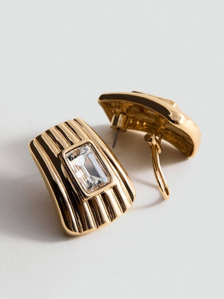 Mango Gold Tone Detailed Earrings - Image 2 of 2