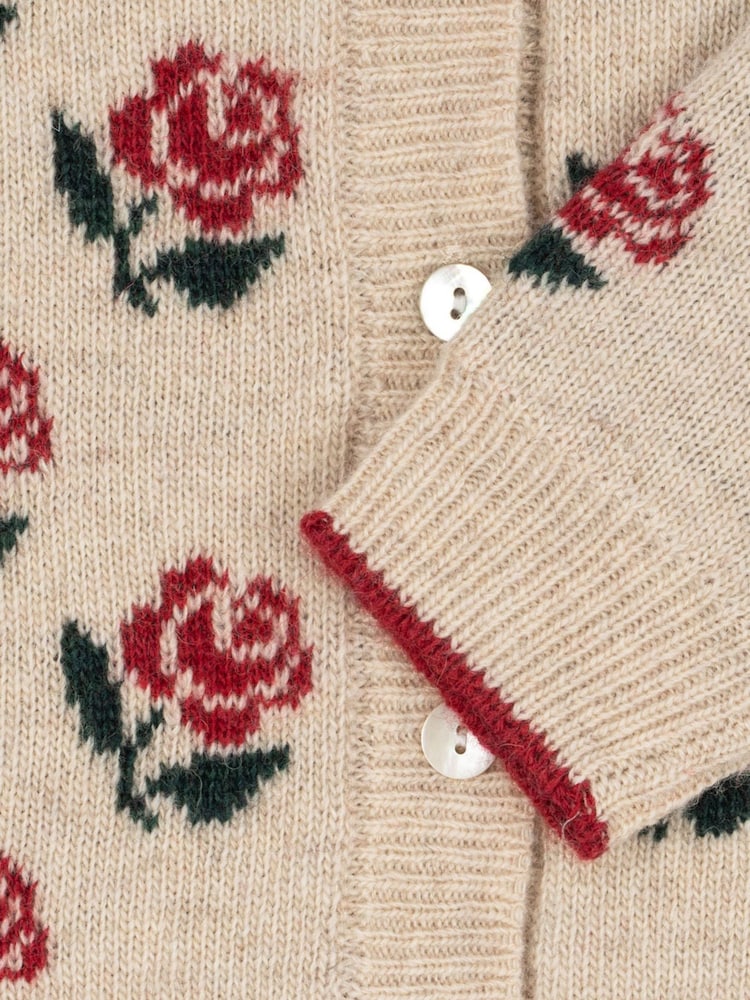 Konges Sløjd Cream Belou Knit Collar Cardigan - Image 6 of 6