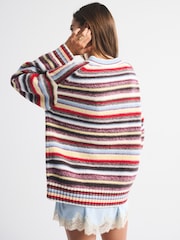 Abercrombie & Fitch Cream Dad V-Neck Jumper - Image 3 of 5