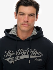 Superdry Black Heritage Brand Relaxed Hoodie - Image 3 of 8