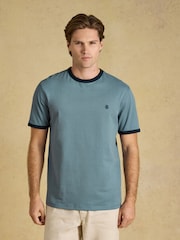 Joules Rugby Club Blue Crew Neck Cotton T-Shirt - Image 1 of 6