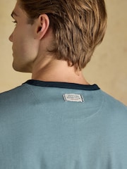 Joules Rugby Club Blue Crew Neck Cotton T-Shirt - Image 4 of 6