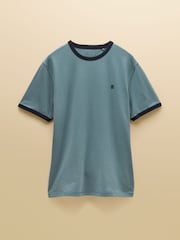 Joules Rugby Club Blue Crew Neck Cotton T-Shirt - Image 6 of 6