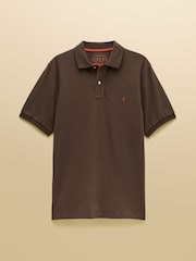 Καφετί της σοκολάτας - Joules Woody Cotton Pique Polo πουκάμισο - Εικόνα 9 του 9