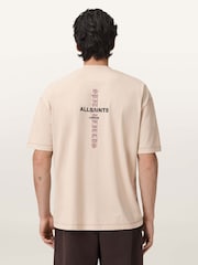 AllSaints White Knox Short Sleeve Crew T-Shirt - Image 3 of 8