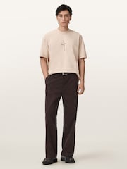 AllSaints White Knox Short Sleeve Crew T-Shirt - Image 4 of 8