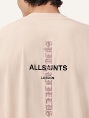 AllSaints White Knox Short Sleeve Crew T-Shirt - Image 6 of 8