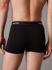 Calvin Klein Black Icon Cotton Stretch Boxer Trunks 3 Pack - Image 3 of 5