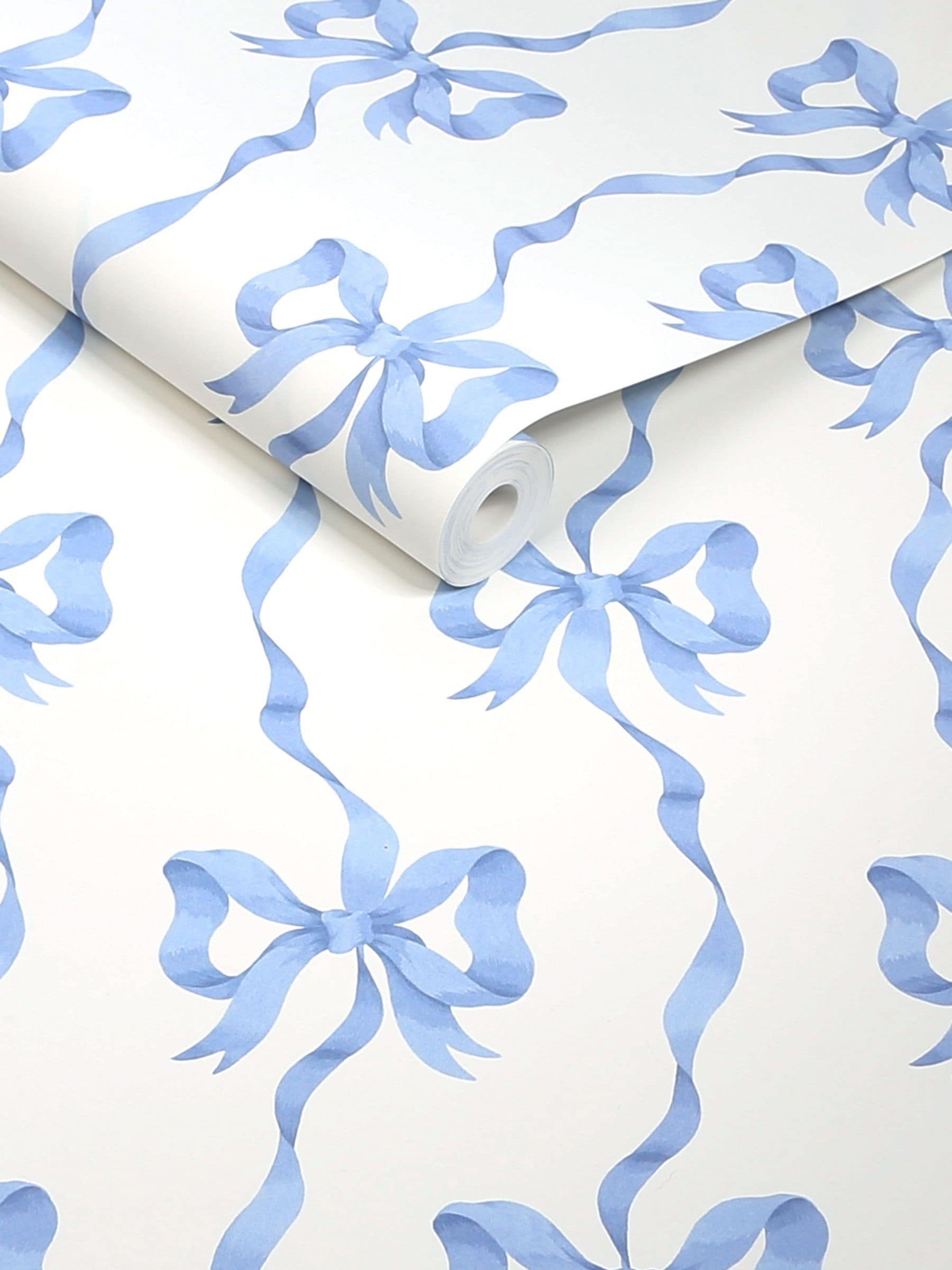 Cath Kidston Ribbon Bow Blue Wallpaper - Image 10