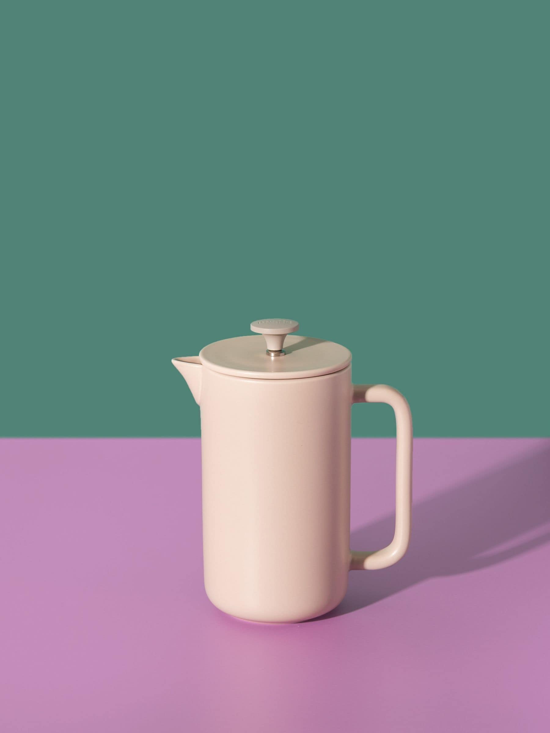 La Cafetiere Unisex Cream Arezzo 8 Cup Cafetiere, Heat Resistant Stoneware 1L French Press, Latte In - Image 4