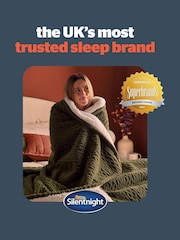 Silentnight Olive Heat Genie Cable Knit Giant Heated Blanket - Image 8 of 9