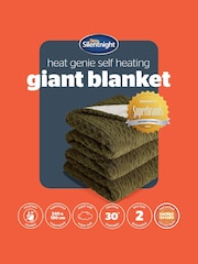 Silentnight Olive Heat Genie Cable Knit Giant Heated Blanket - Image 9 of 9