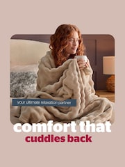 Silentnight Natural Bubble Fleece Giant Blanket - Image 2 of 9