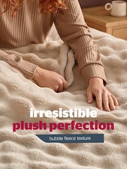 Silentnight Natural Bubble Fleece Giant Blanket - Image 3 of 9