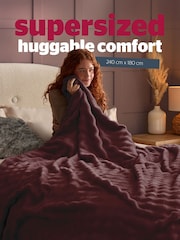 Silentnight Berry Bubble Fleece Giant Blanket - Image 6 of 9