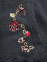 Hollister Graphic Boyfriend Full Zip Black Hoodie - Image 3 of 3