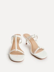 Linzi White Westside T-Bar Mule Heeled Sandals - Image 3 of 5