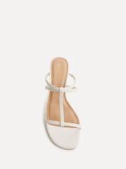 Linzi White Westside T-Bar Mule Heeled Sandals - Image 4 of 5