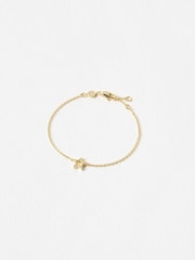Oliver Bonas Gold Tone Akira Cubic Zirconia Star Charm Chain Bracelet - Image 1 of 4