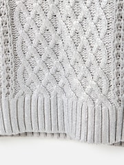 Oliver Bonas Silver Cable Knit Chunky Tank Top - Image 5 of 6