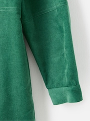 Oliver Bonas Green Corduroy Zip Up Mini Shirt Dress - Image 8 of 8