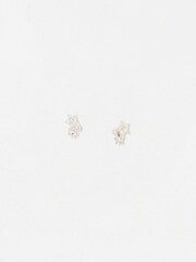 Oliver Bonas Silver Estelle Cubic Zirconia Star Cluster Stud Earrings - Image 1 of 3