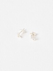 Oliver Bonas Silver Estelle Cubic Zirconia Star Cluster Stud Earrings - Image 2 of 3