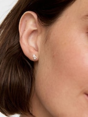 Oliver Bonas Silver Estelle Cubic Zirconia Star Cluster Stud Earrings - Image 3 of 3