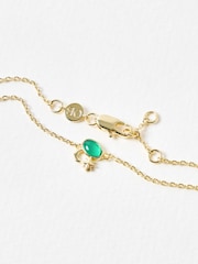 Oliver Bonas Green Celeste Moon & Star Onyx Inlay Chain Bracelet - Image 3 of 4