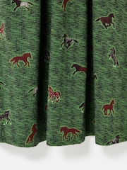 Oliver Bonas Green Horse Print V-Neck Midi Dress - Image 8 of 8